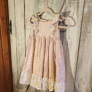 Mustard Pie Pink Ruffled Tiered Sundress